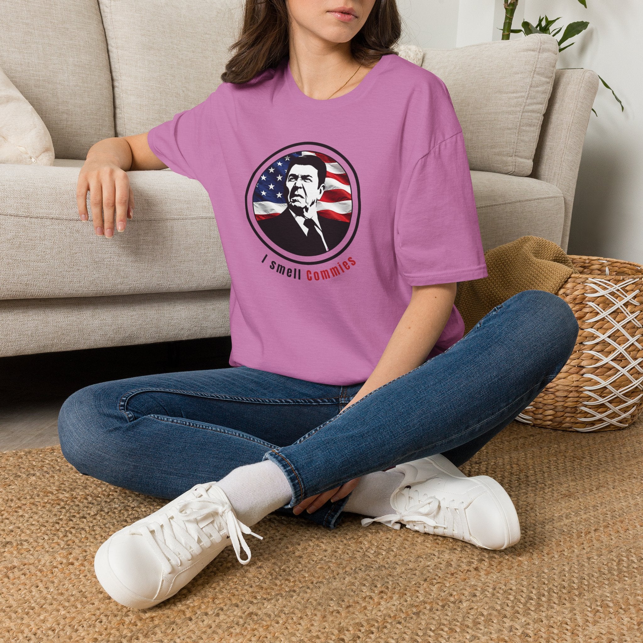 I Smell Commies – Reagan 250 Years Rocking Liberty Patriotic T-Shirt