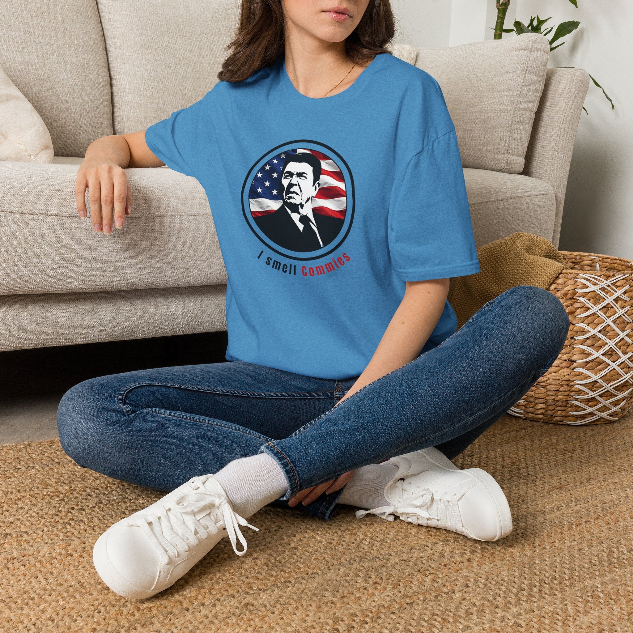I Smell Commies – Reagan 250 Years Rocking Liberty Patriotic T-Shirt