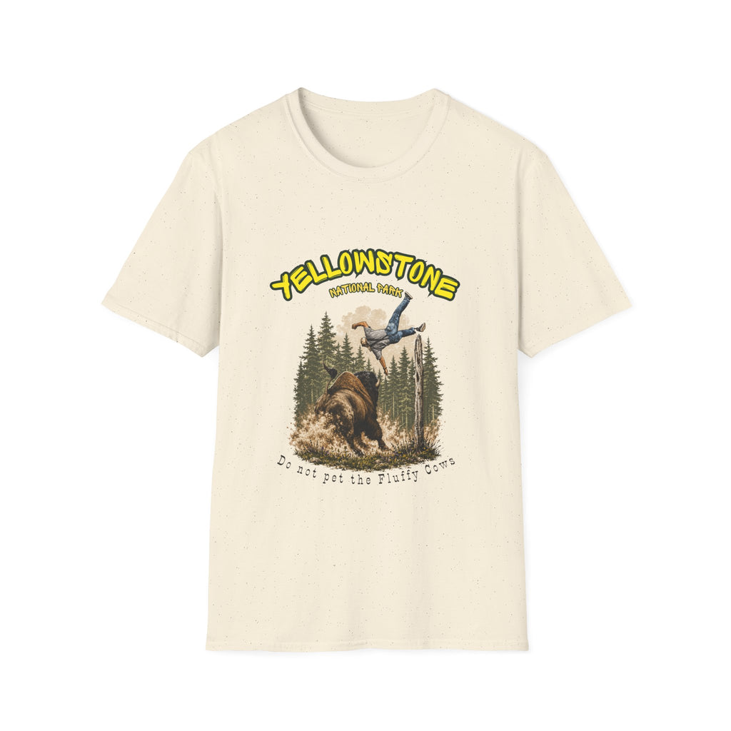 Yellowstone National Park Funny Bison T-Shirt | Do Not Pet the Fluffy Cows | National Park Humor Tee | Wildlife Safety Shirt | Tourist Gift