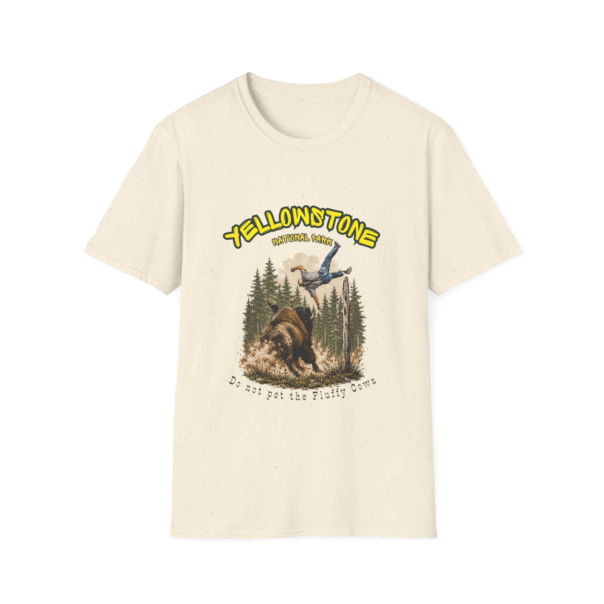 Yellowstone National Park Funny Bison T-Shirt | Do Not Pet the Fluffy Cows | National Park Humor Tee | Wildlife Safety Shirt | Tourist Gift