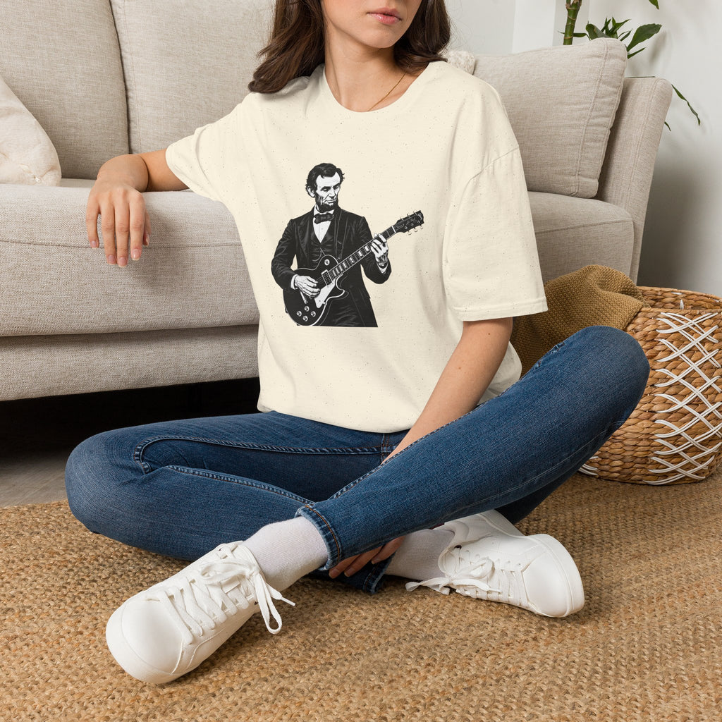 250 Years Rocking Liberty – Abraham Lincoln Guitar T-Shirt