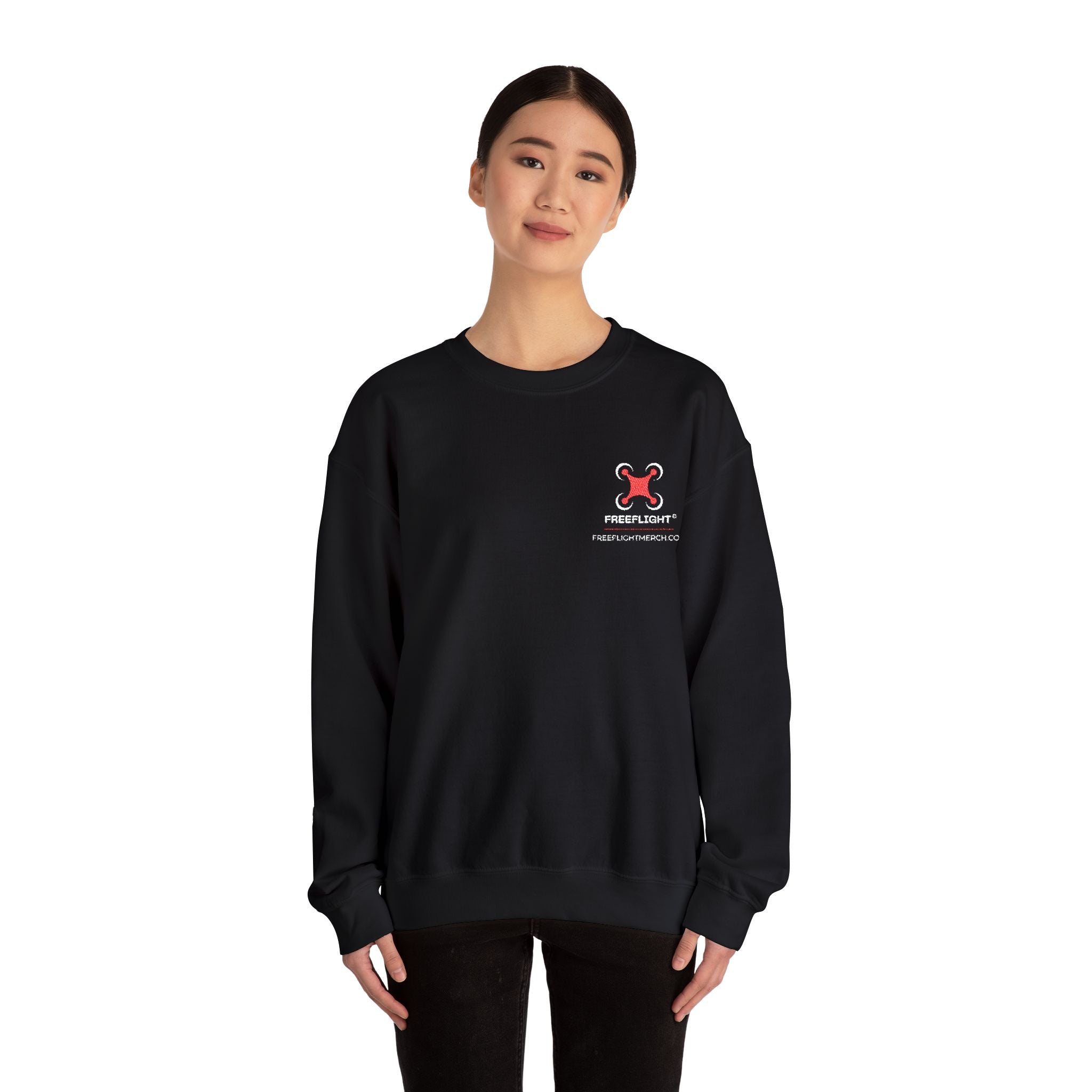Free Flight Embroidered Logo Crewneck  Gildan 18000 Heavy Blend