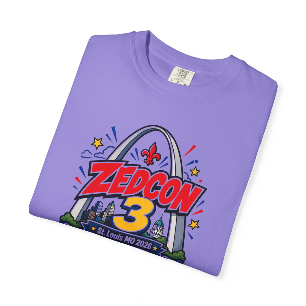 ZEDCON 3 Official Event Tee  St. Louis, MO 2026  Comfort Colors 1717