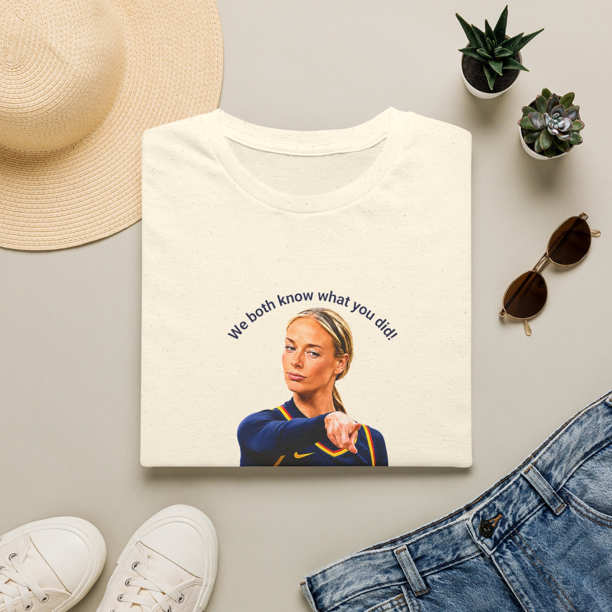 We Both Know What You Did! Funny Pointing Basketball Meme T-Shirt | Unisex Graphic Tee