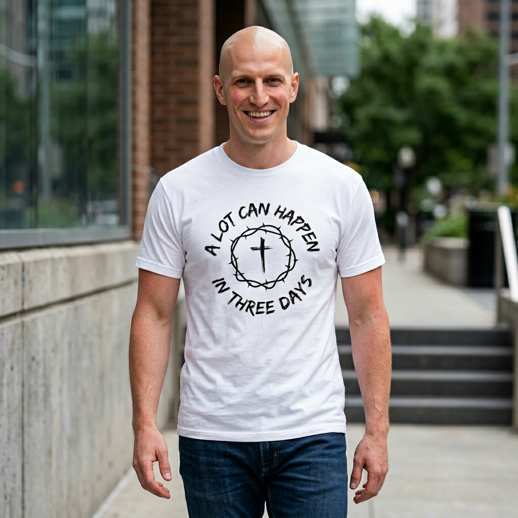 A Lot Can Happen in Three Days Christian Faith T-Shirt