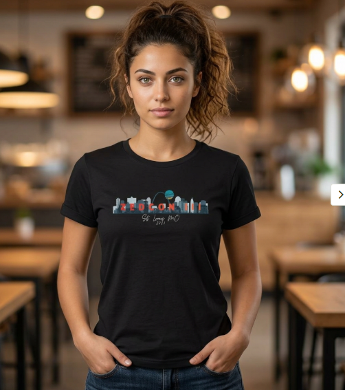 ZEDCON III Reunion 2026 Skyline T-Shirt   Women's Soft Cotton Tee   Gateway Arch