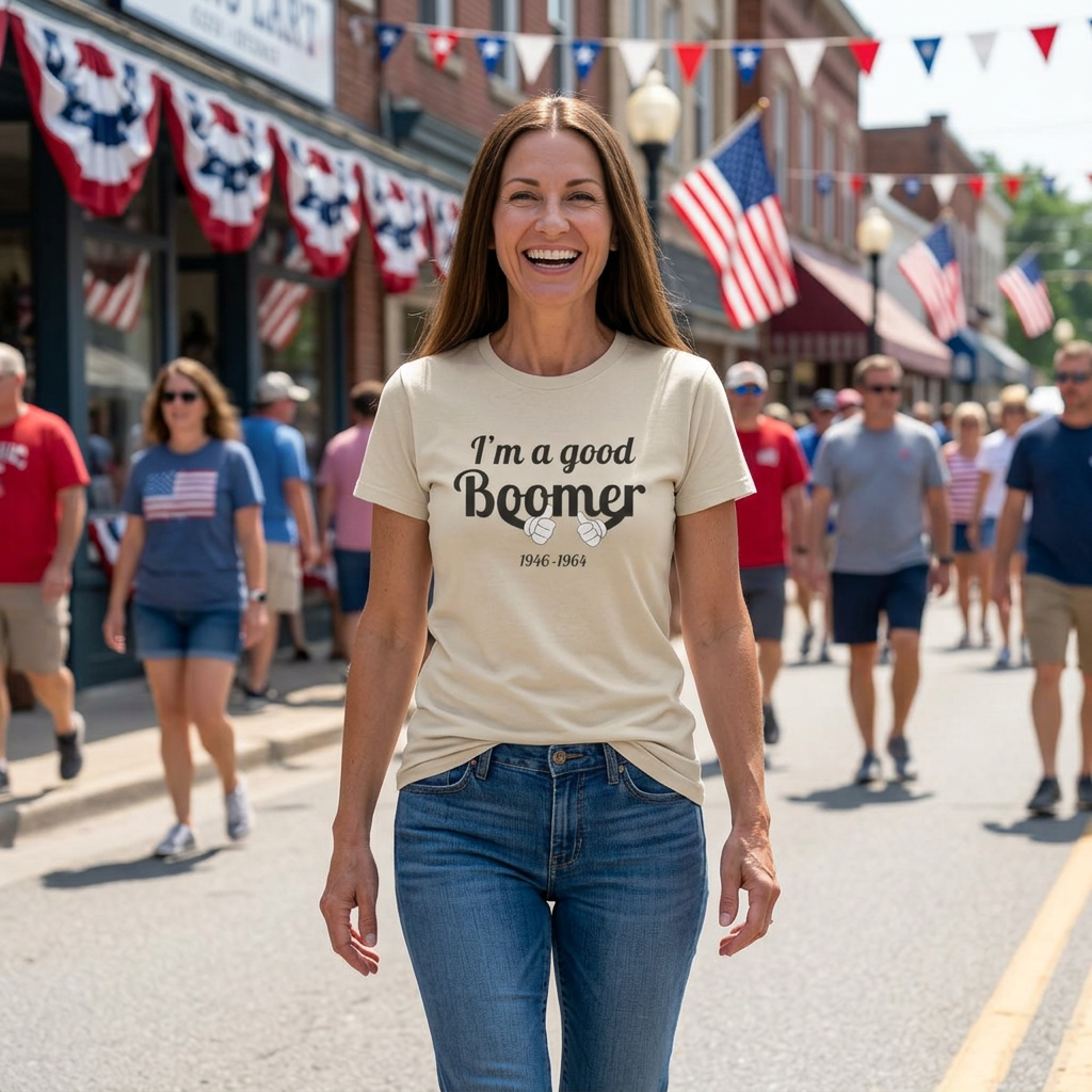 I'm a Good Boomer T-Shirt | Baby Boomer Pride Tee | Funny Generation Shirt | Born 1946–1964 Gift