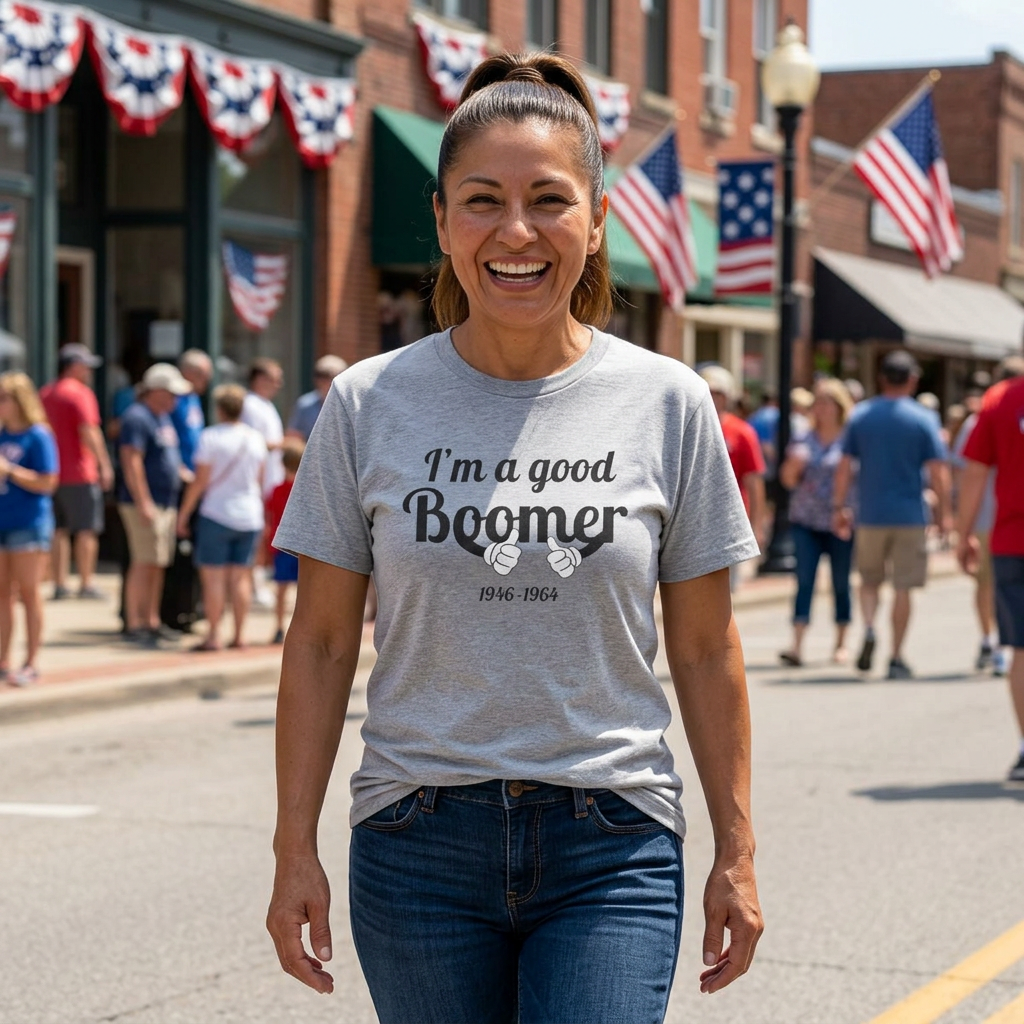 I'm a Good Boomer T-Shirt | Baby Boomer Pride Tee | Funny Generation Shirt | Born 1946–1964 Gift
