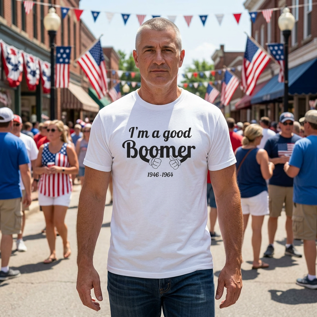 I'm a Good Boomer T-Shirt | Baby Boomer Pride Tee | Funny Generation Shirt | Born 1946–1964 Gift
