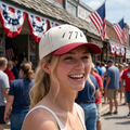 1776 Two-Tone Snapback Cap | Patriotic Baseball Hat | America 250th Anniversary | Founding Era Script | Fourth of July Gift