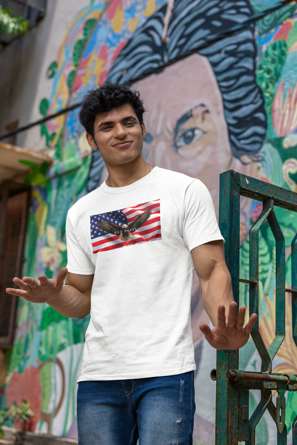 250 Years American Flag Eagle Shirt | USA 1776-2026 Semiquincentennial Tee | Patriotic 4th of July T-Shirt