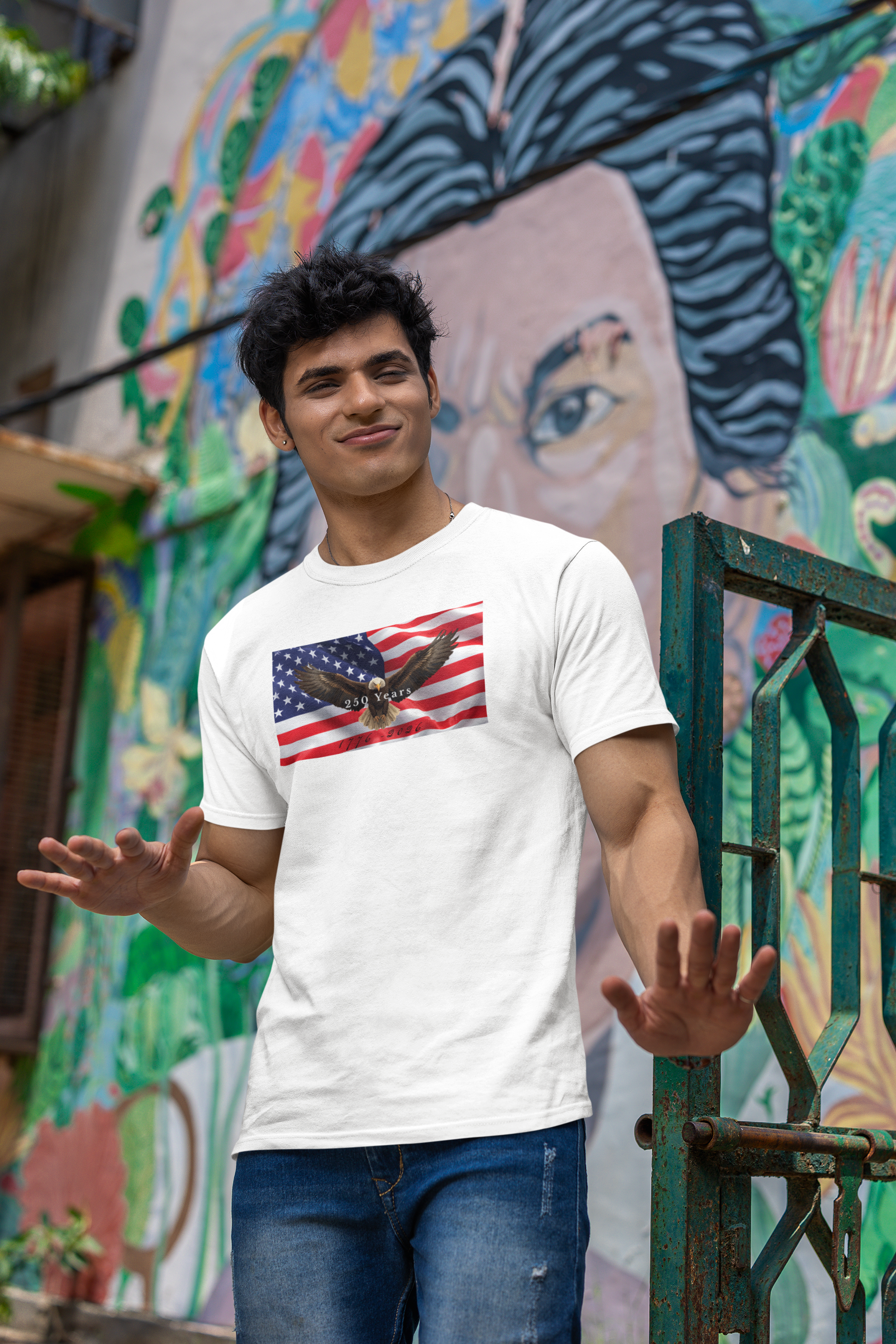 250 Years American Flag Eagle Shirt | USA 1776-2026 Semiquincentennial Tee | Patriotic 4th of July T-Shirt