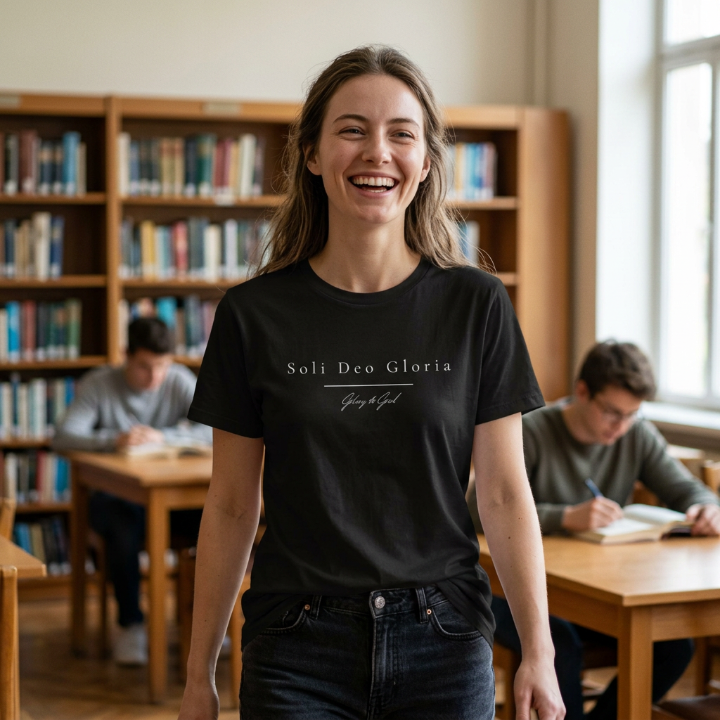 Soli Deo Gloria T-Shirt | Glory to God Alone — Minimalist Reformed Christian Faith Tee