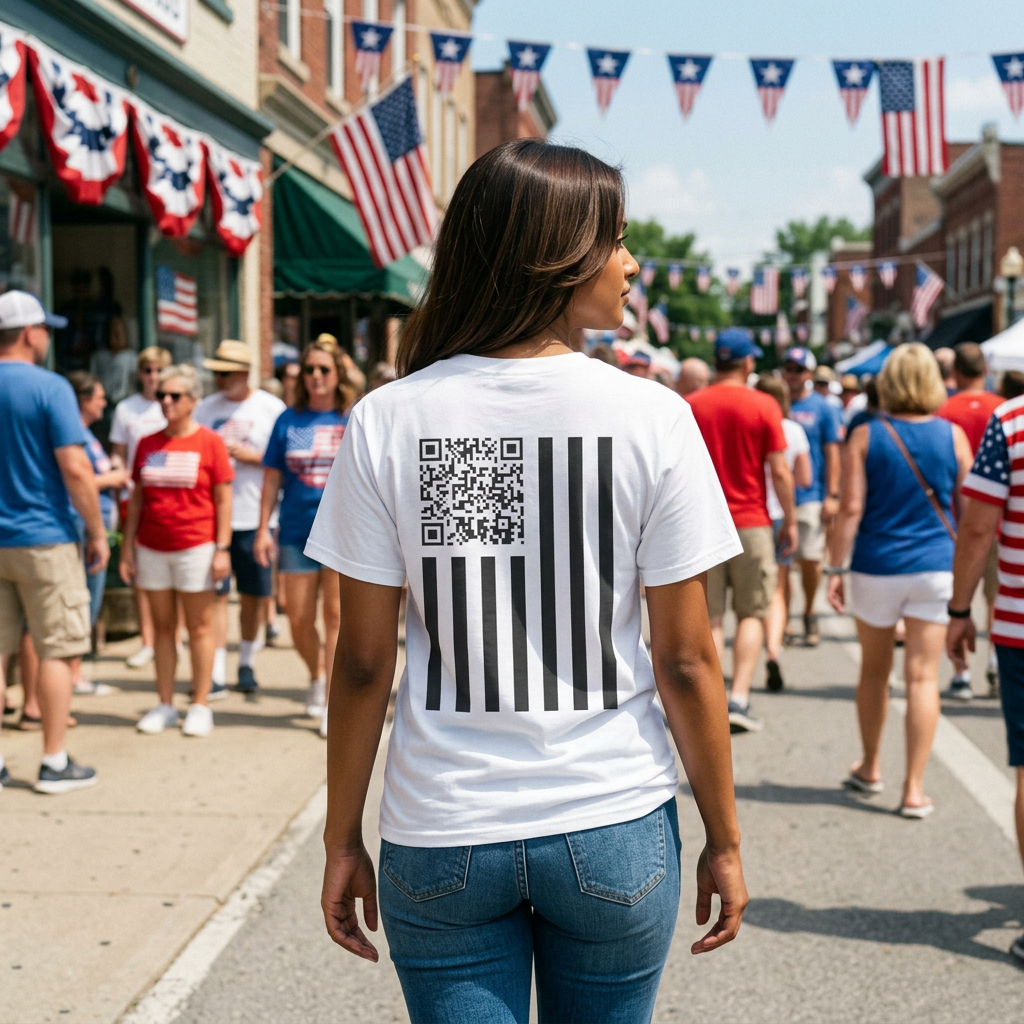 QR Flag Trump Celebration T-Shirt