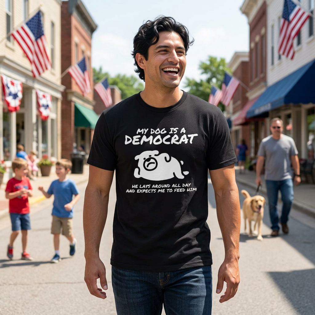 My Dog Is a Democrat Funny Dog T-Shirt