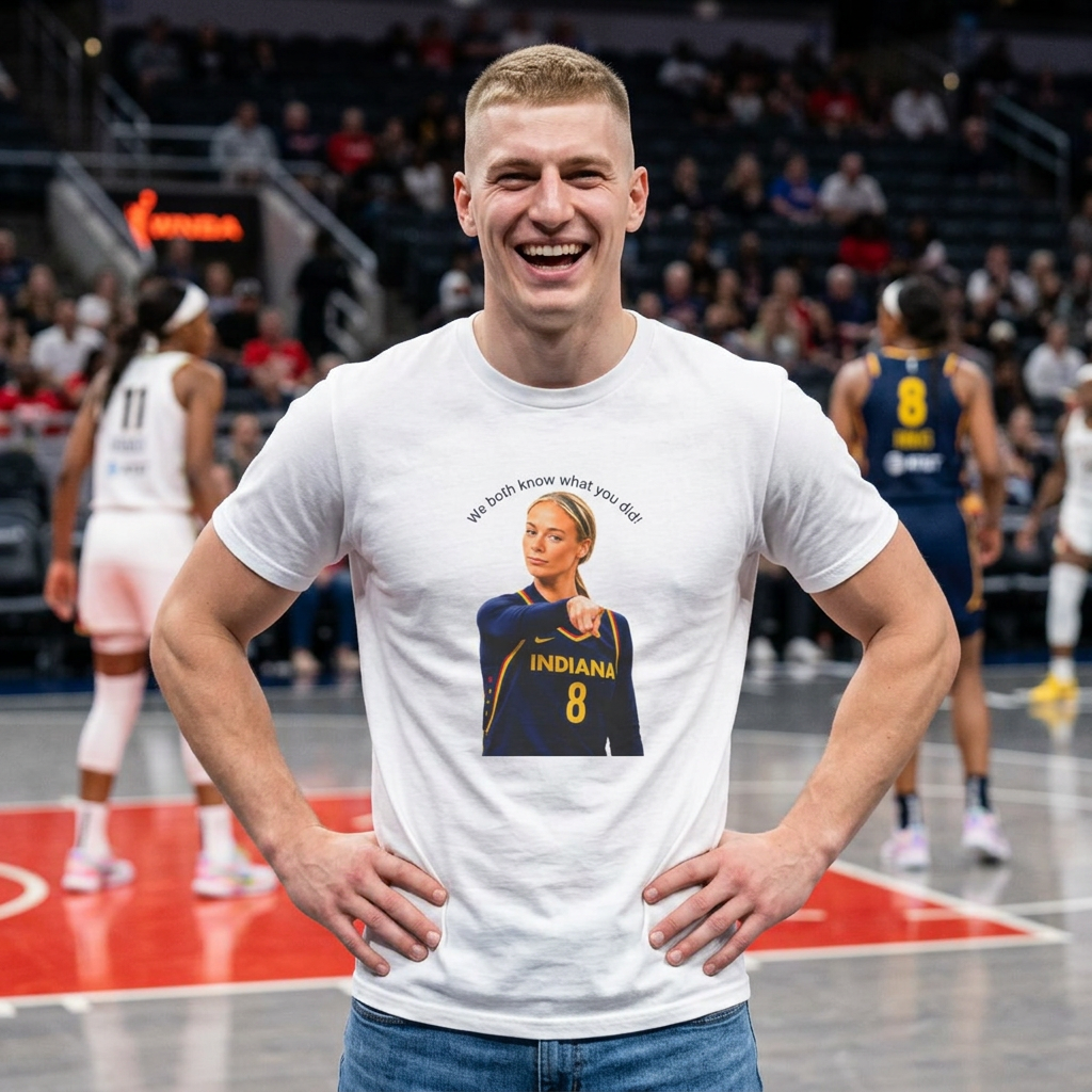 We Both Know What You Did! Funny Pointing Basketball Meme T-Shirt | Unisex Graphic Tee