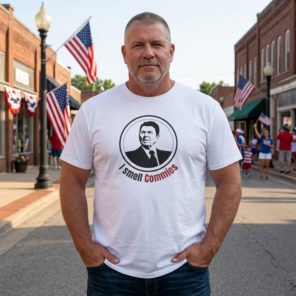 I Smell Commies Patriotic Humor T-Shirt | Funny Anti-Communism Graphic Tee | Vintage Patriotic Gift