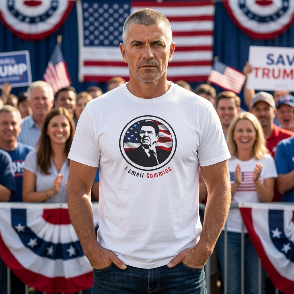 I Smell Commies – Reagan 250 Years Rocking Liberty Patriotic T-Shirt