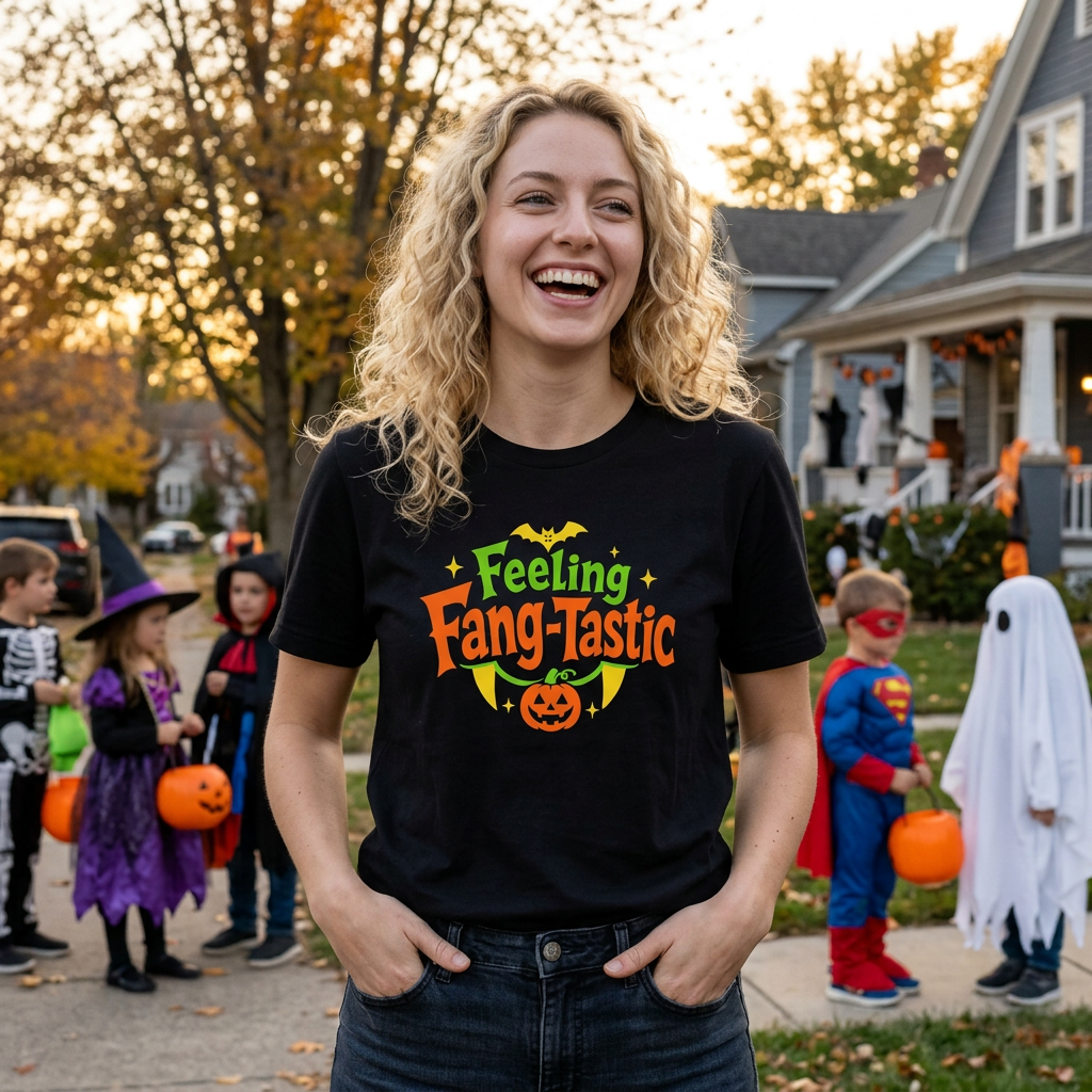 Feeling Fang-Tastic Funny Halloween T-Shirt