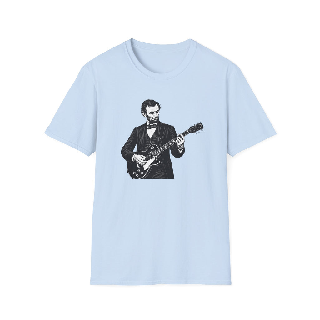 250 Years Rocking Liberty – Abraham Lincoln Guitar T-Shirt