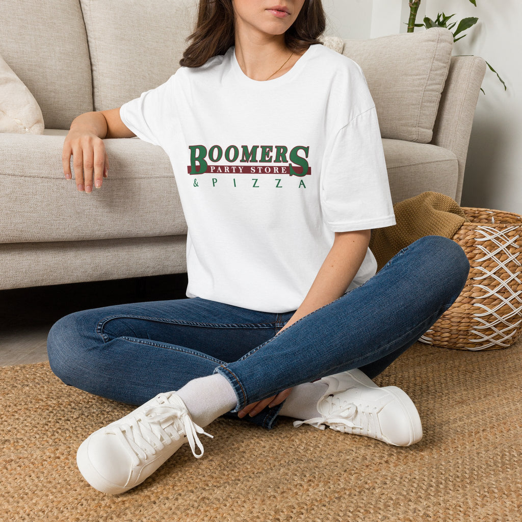 Boomers Party Store & Pizza T-Shirt – Local Pizza Establishment Tee | Retro Beer & Pizza Party Store Merch | Hometown Favorite