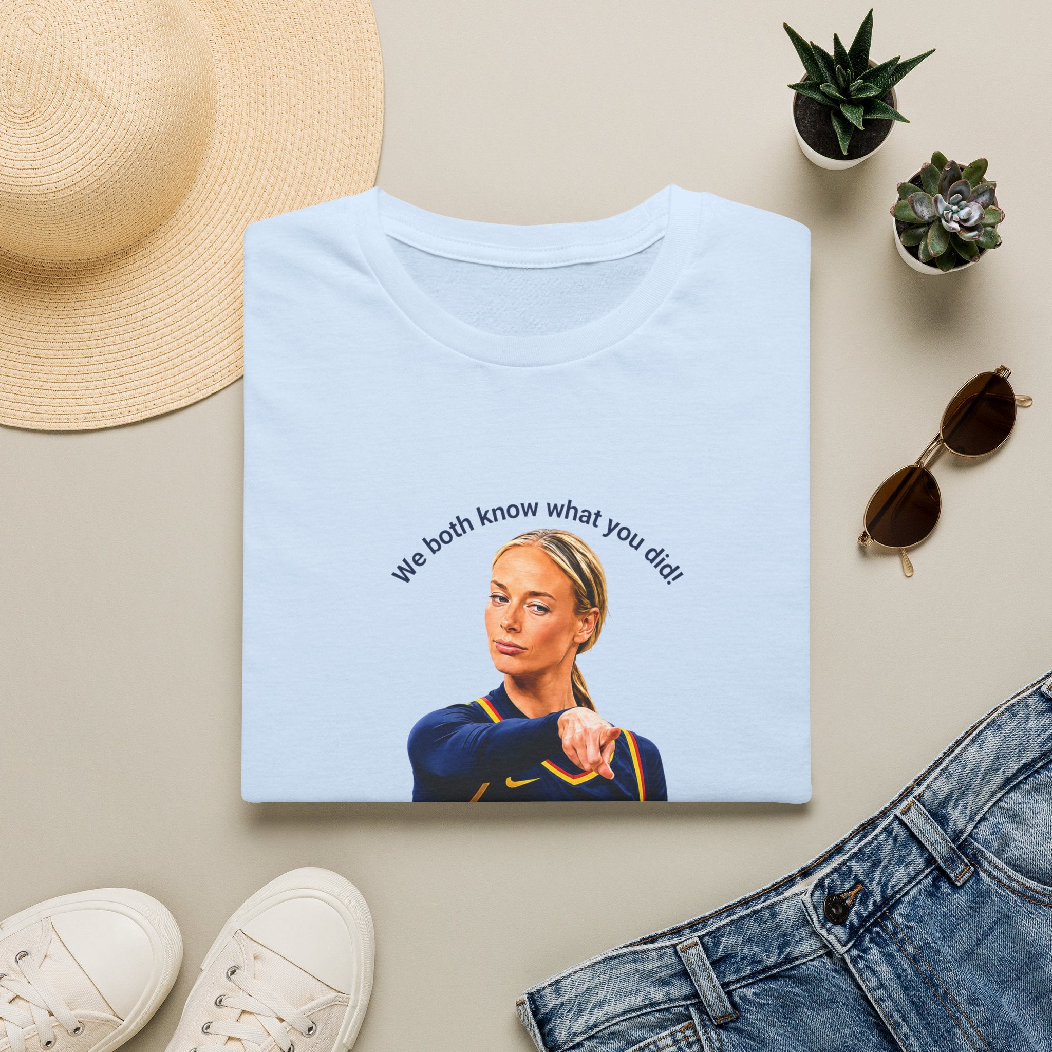 We Both Know What You Did! Funny Pointing Basketball Meme T-Shirt | Unisex Graphic Tee