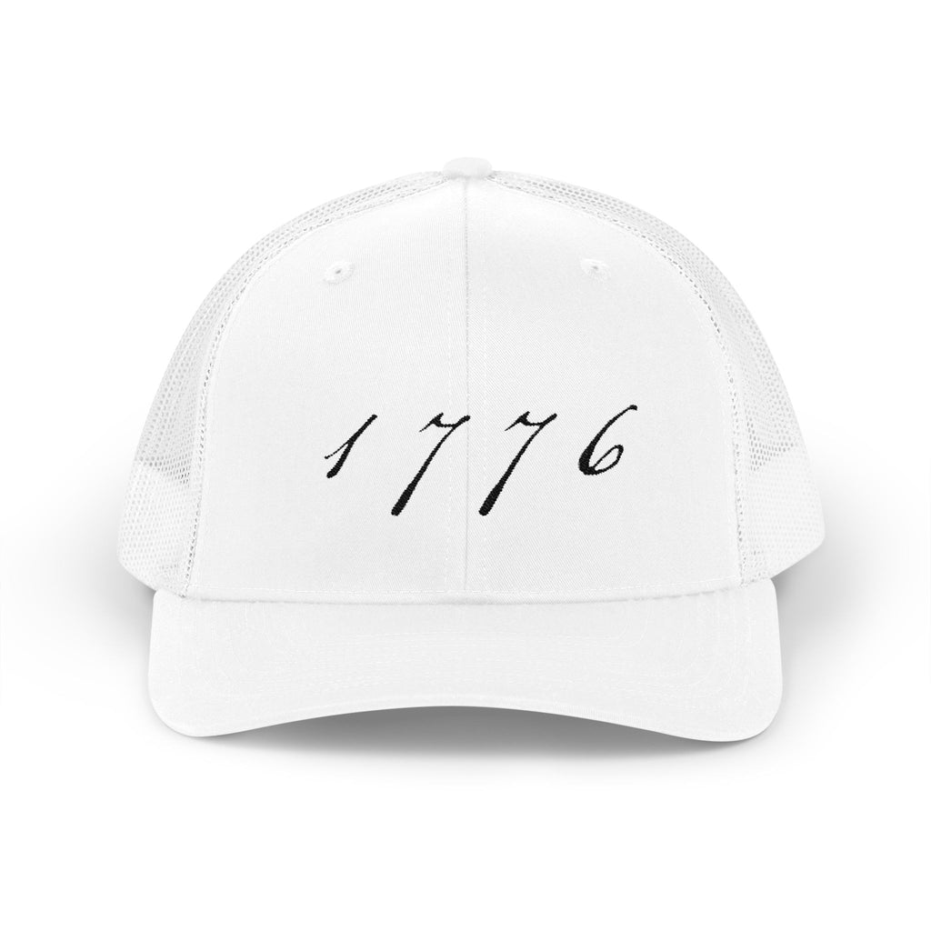1776 Snapback Trucker Cap | Patriotic Hat | America 250th Anniversary | Founding Era Script | Fourth of July Gift