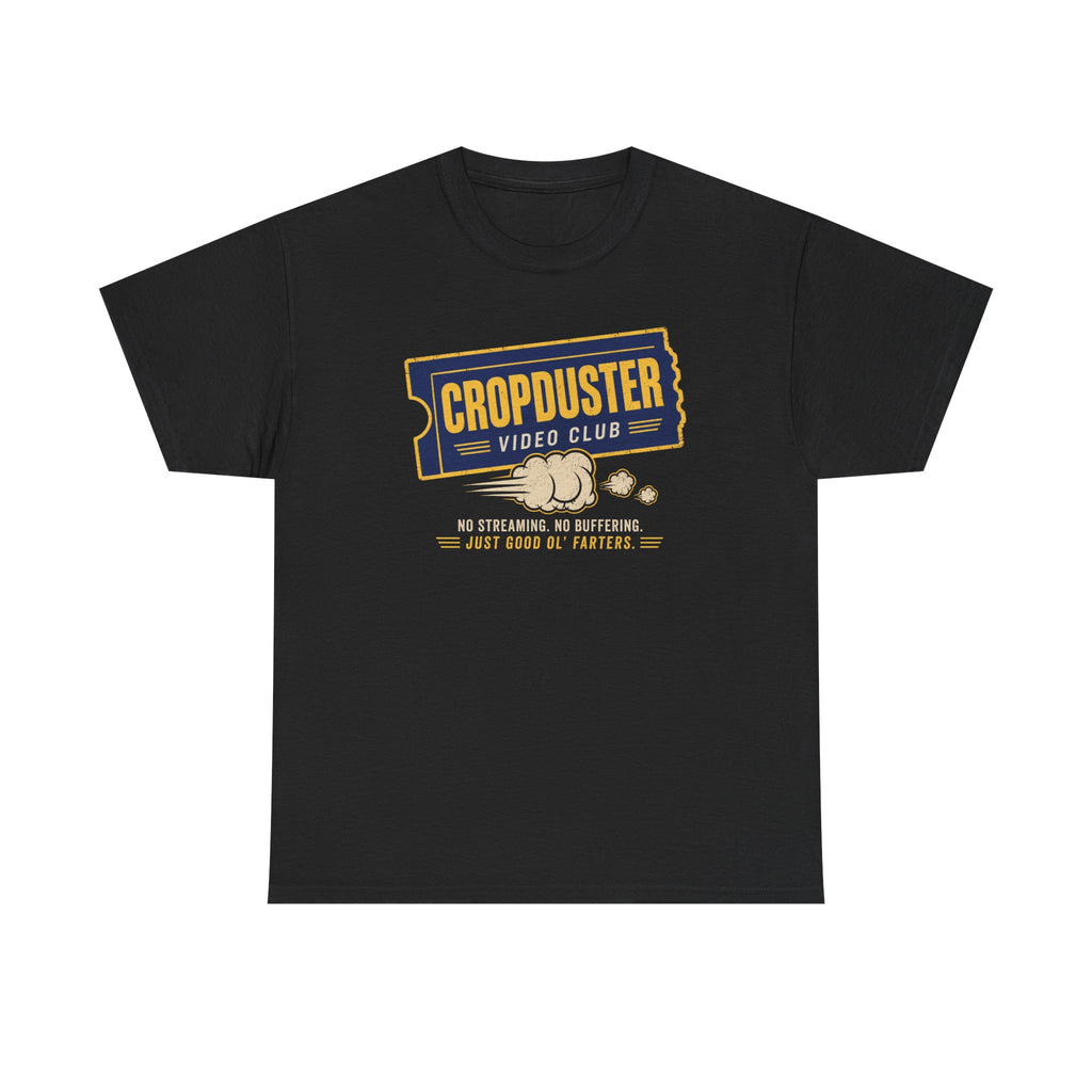 Cropduster Video Club Shirt – Funny Retro 80s 90s Fart Humor Tee