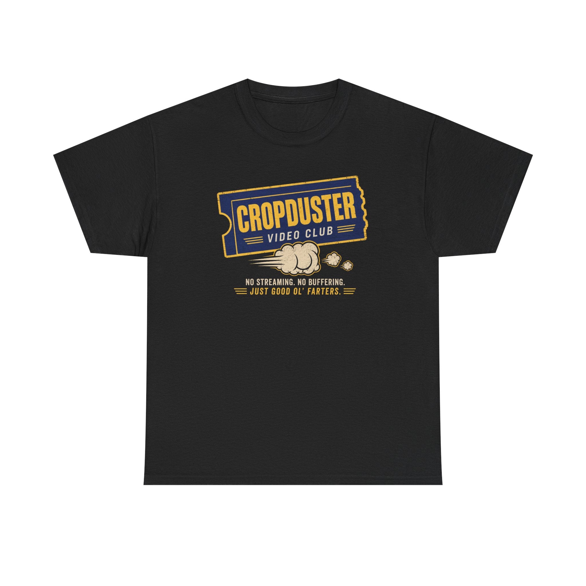 Cropduster Video Club Shirt – Funny Retro 80s 90s Fart Humor Tee