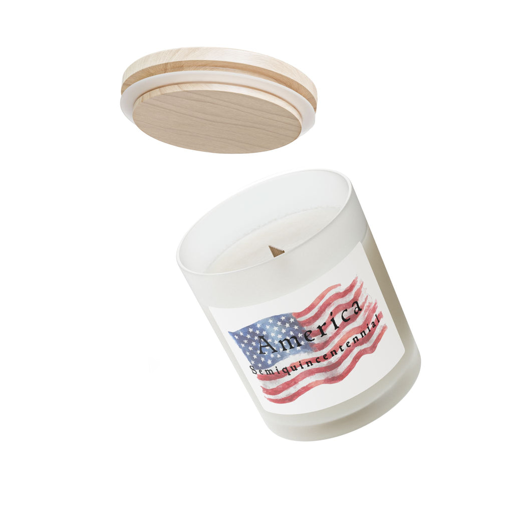 America Semi quincentennial Candle – Patriotic 250th Anniversary Gift | Vanilla Wooden Wick Candle | July 4th 1776–2026 Keepsake