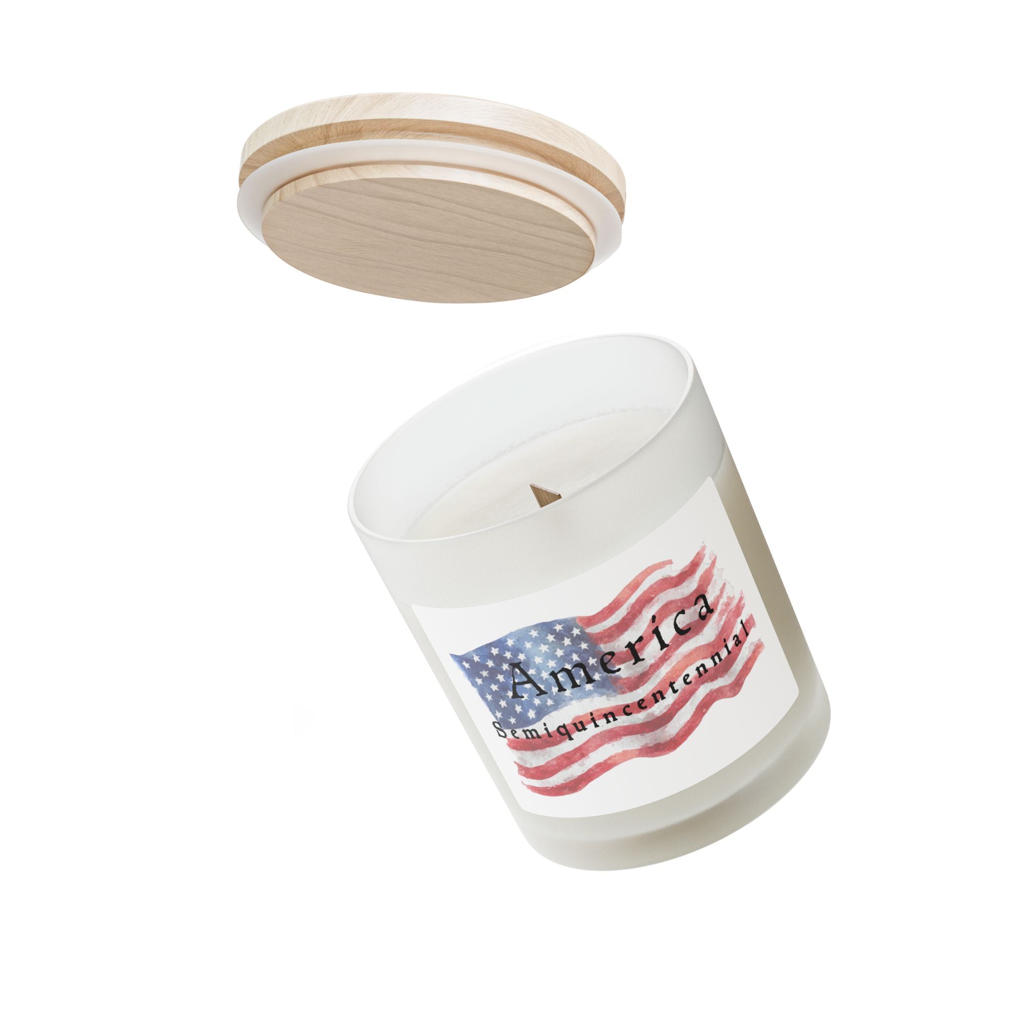 America Semi quincentennial Candle – Patriotic 250th Anniversary Gift | Vanilla Wooden Wick Candle | July 4th 1776–2026 Keepsake