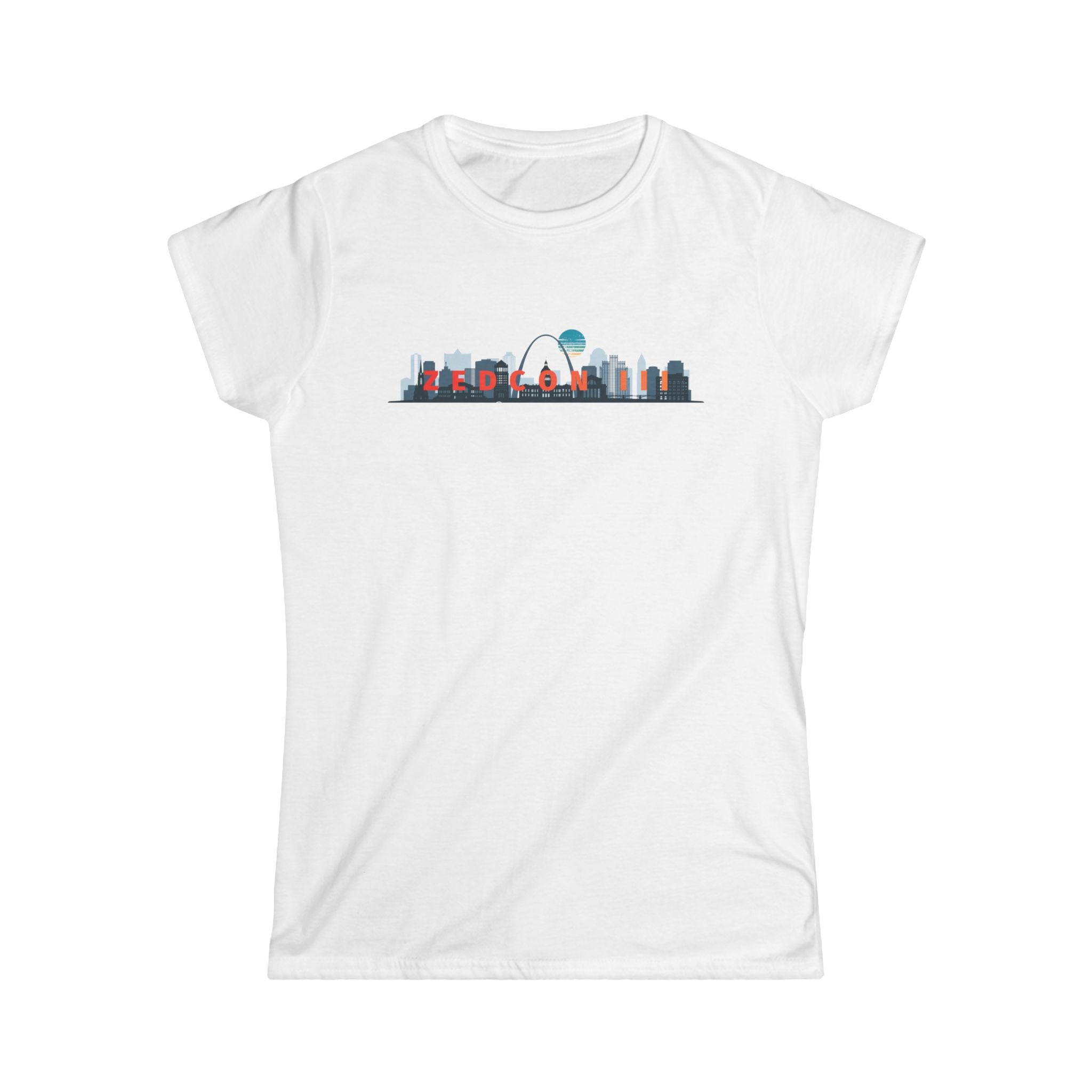 ZEDCON III Reunion 2026 Skyline T-Shirt   Women's Soft Cotton Tee   Gateway Arch