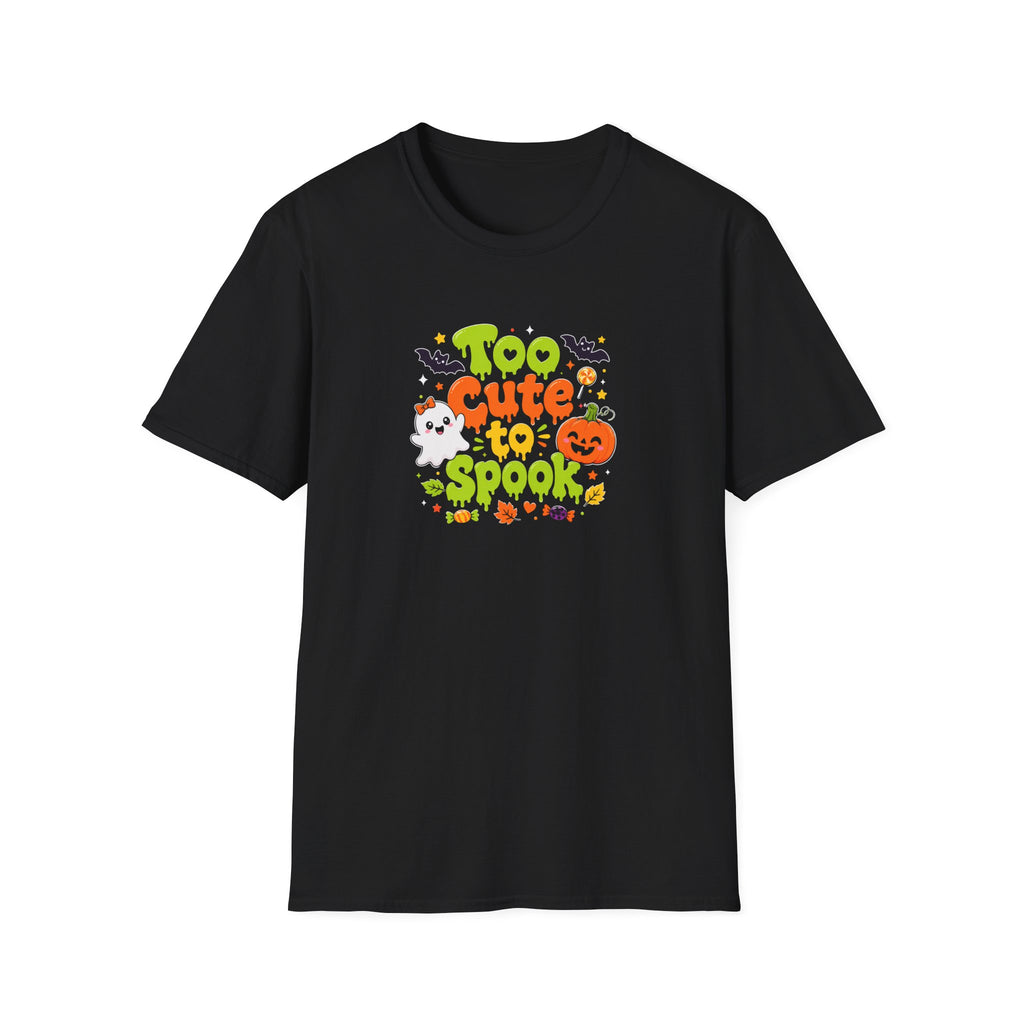 Too Cute to Spook Halloween Ghost & Pumpkin T-Shirt