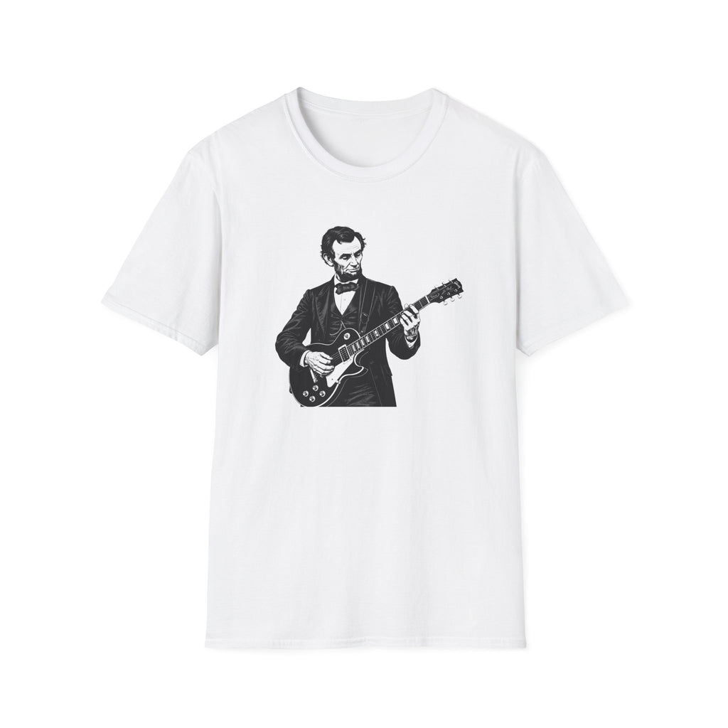250 Years Rocking Liberty – Abraham Lincoln Guitar T-Shirt