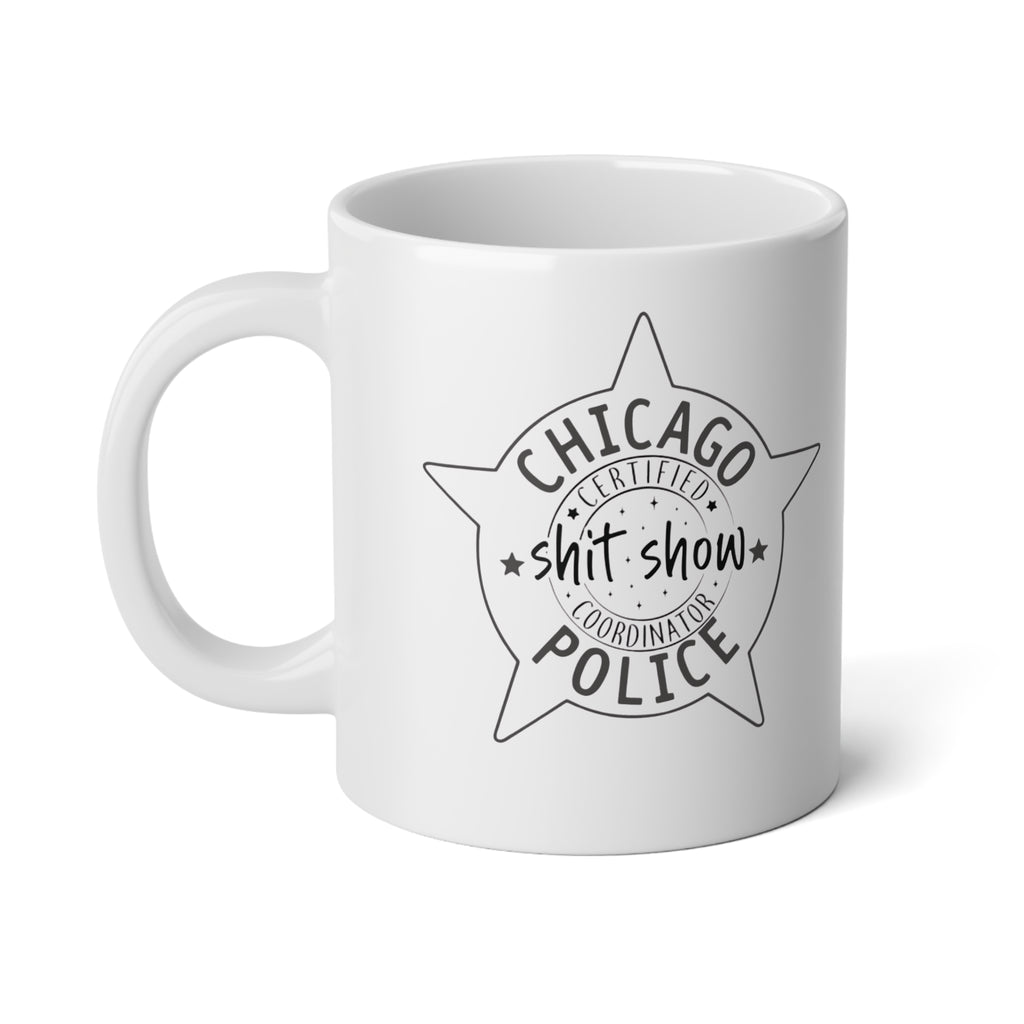 Chicago Police Gift Mug Big Boy Jumbo Mug, 20oz Coffee pot drainer