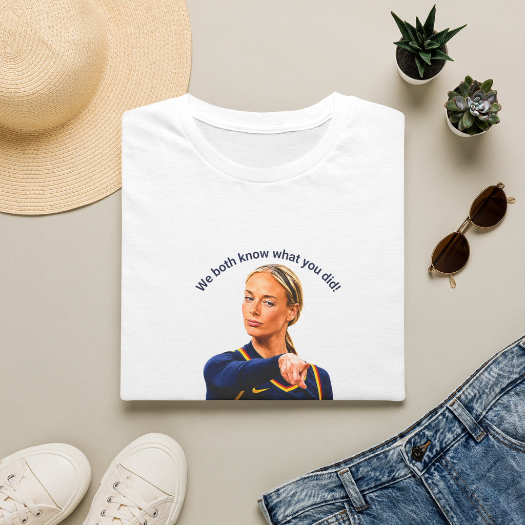 We Both Know What You Did! Funny Pointing Basketball Meme T-Shirt | Unisex Graphic Tee