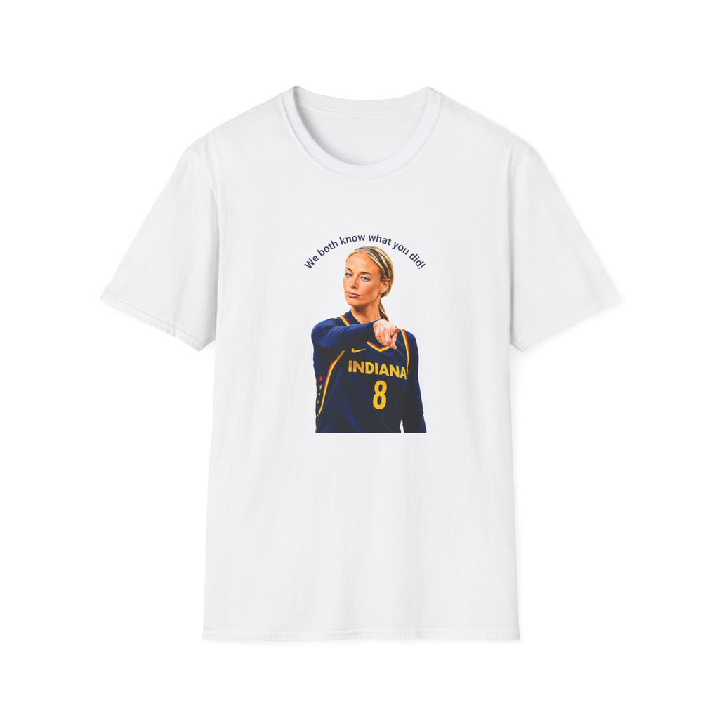 We Both Know What You Did! Funny Pointing Basketball Meme T-Shirt | Unisex Graphic Tee