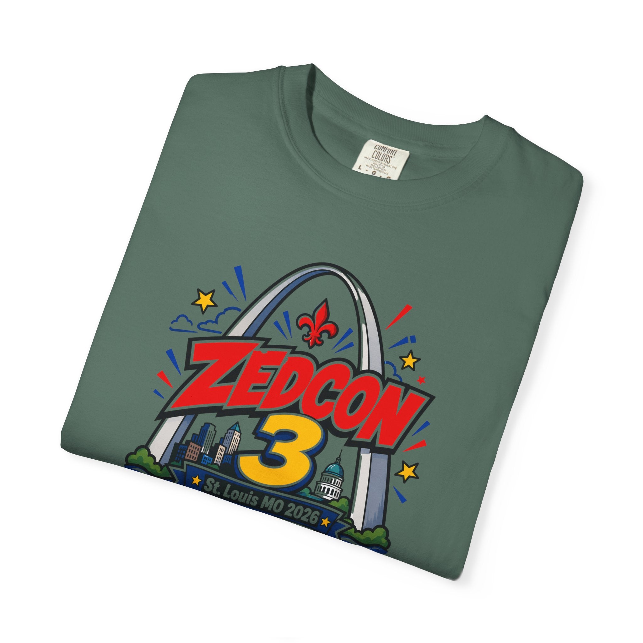 ZEDCON 3 Official Event Tee  St. Louis, MO 2026  Comfort Colors 1717