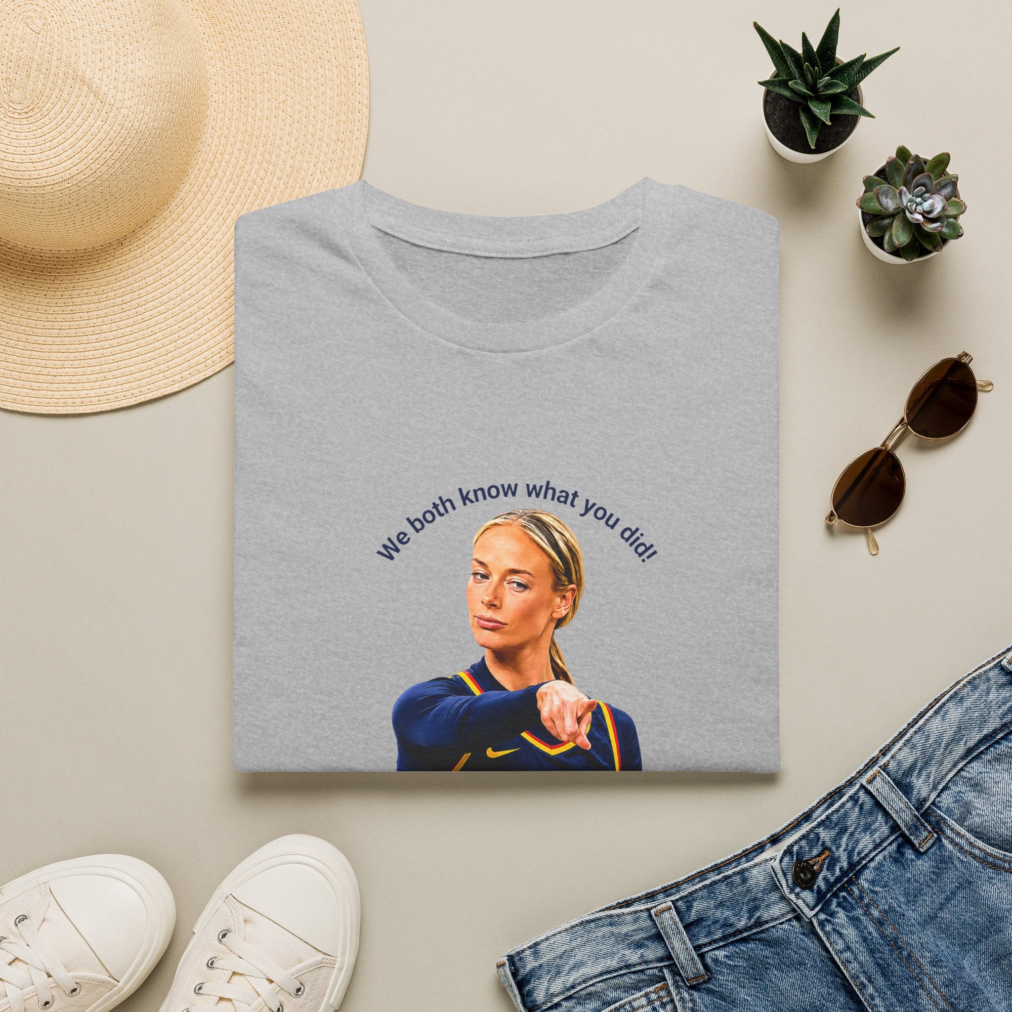 We Both Know What You Did! Funny Pointing Basketball Meme T-Shirt | Unisex Graphic Tee