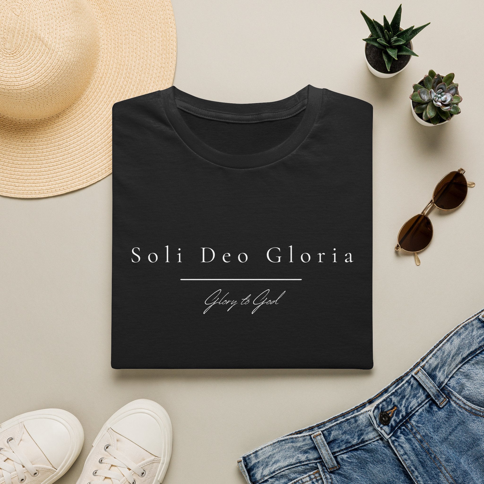 Soli Deo Gloria T-Shirt | Glory to God Alone — Minimalist Reformed Christian Faith Tee
