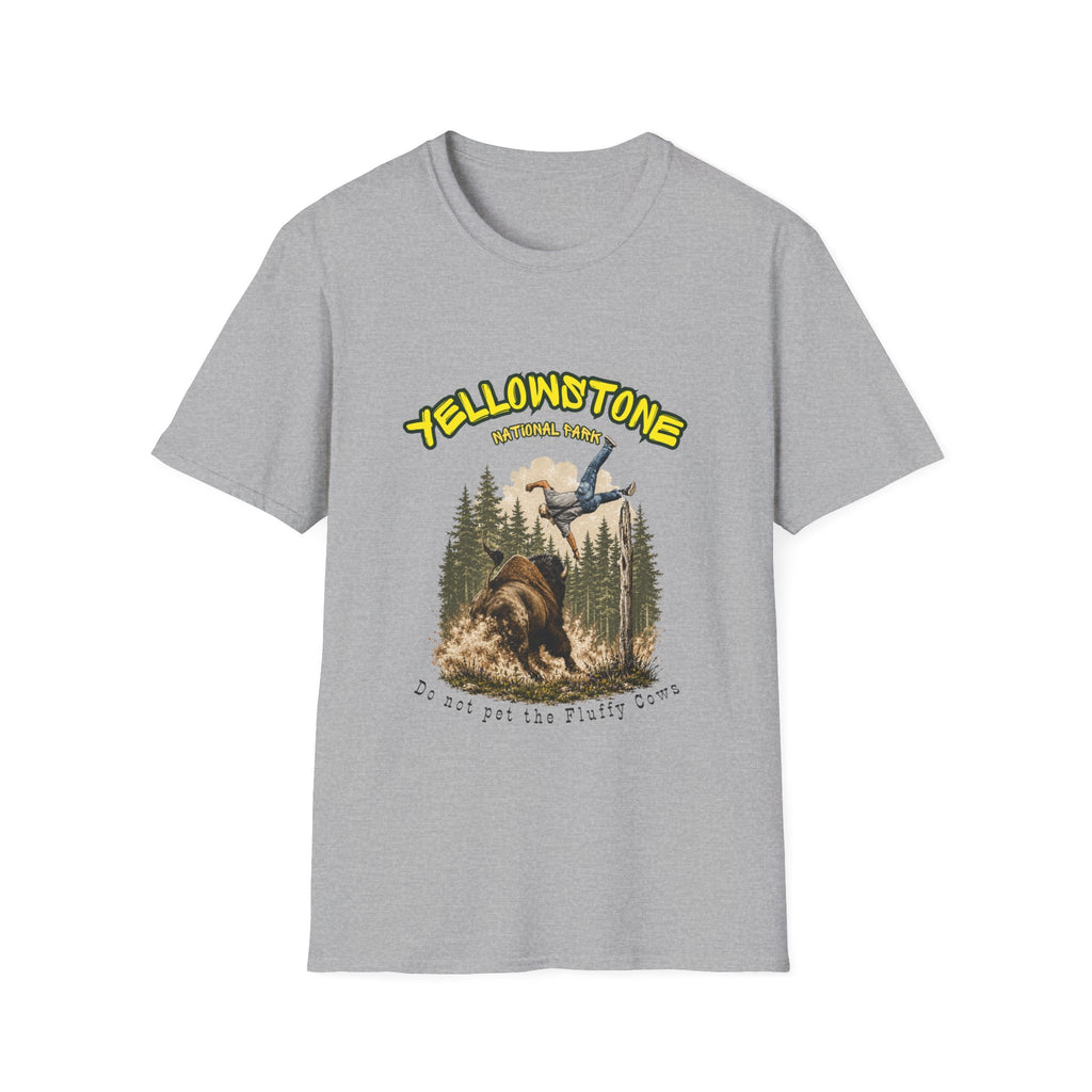 Yellowstone National Park Funny Bison T-Shirt | Do Not Pet the Fluffy Cows | National Park Humor Tee | Wildlife Safety Shirt | Tourist Gift