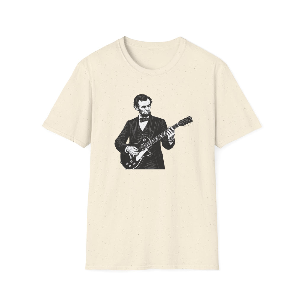 250 Years Rocking Liberty – Abraham Lincoln Guitar T-Shirt