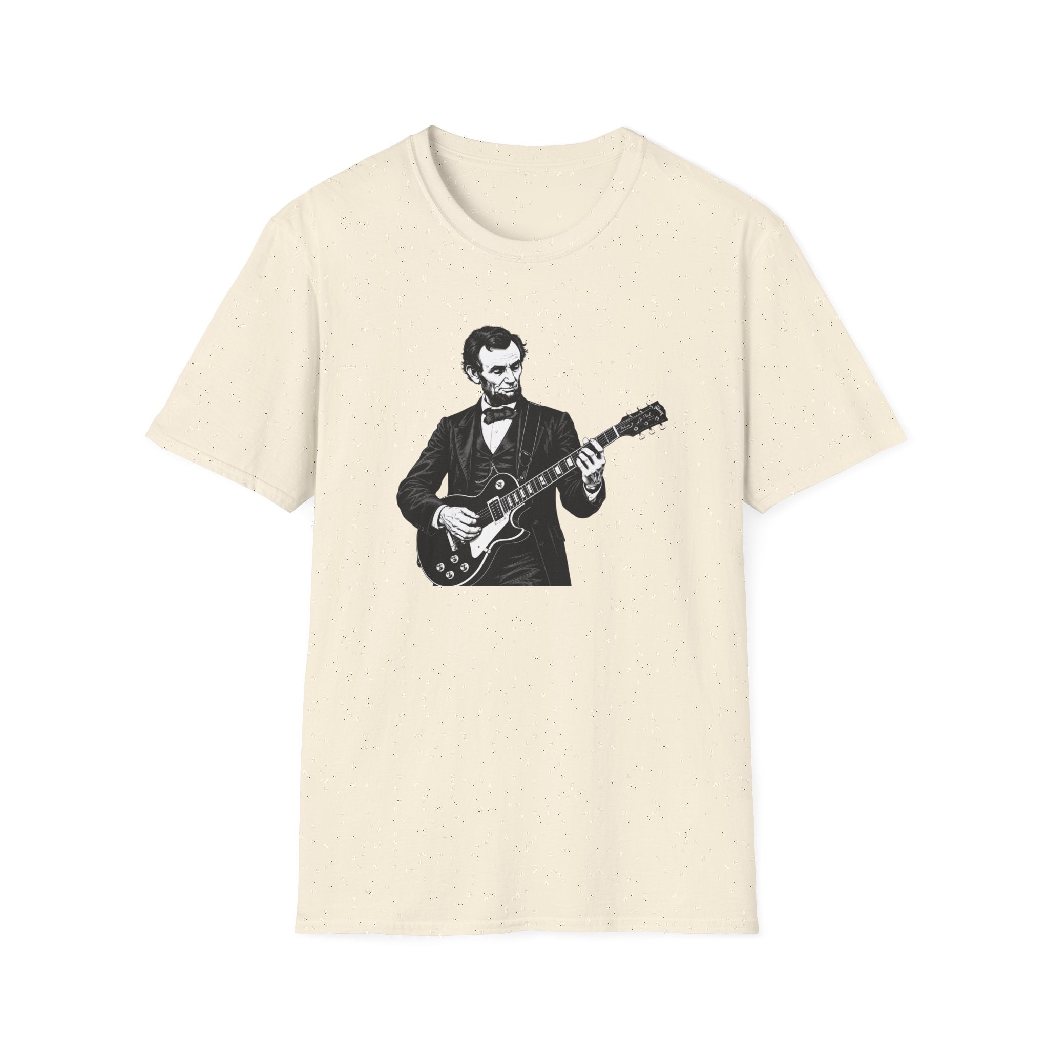 250 Years Rocking Liberty – Abraham Lincoln Guitar T-Shirt